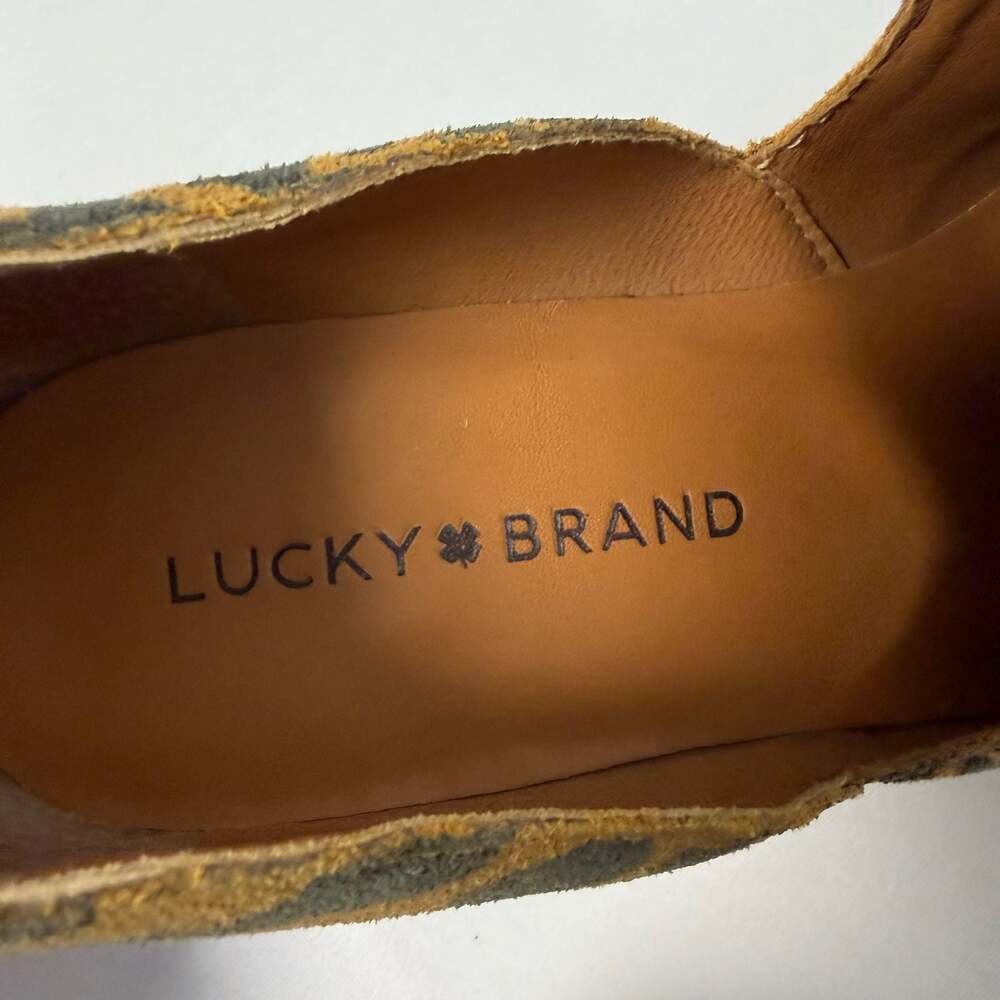 Lucky Brand Gidney Leopard Print d'Orsay Pointed Toe Loafers Size 6.5 - Picture 5 of 6